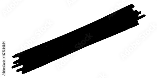 vector black line, grunge brush strokes ink paint isolated on white background