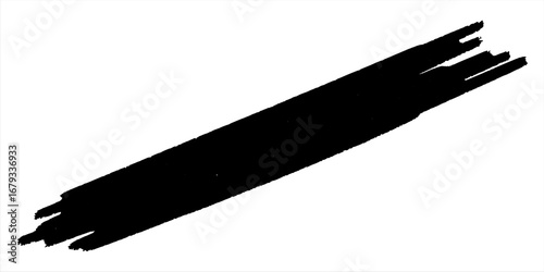 vector black line, grunge brush strokes ink paint isolated on white background