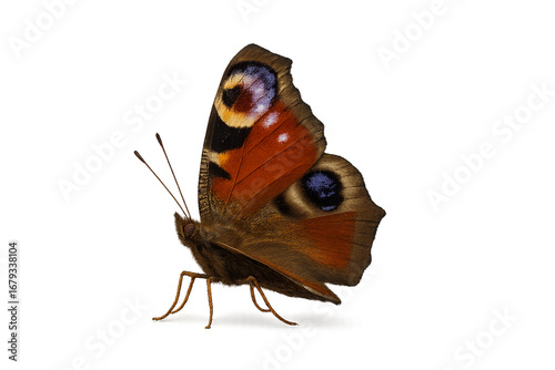 Peacock butterfly Aglais io macro insect photo