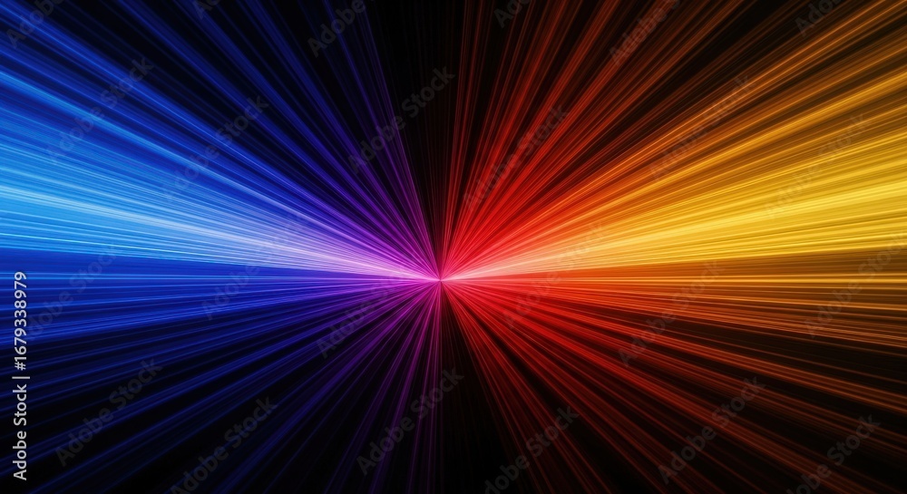 Fototapeta premium Colorful Abstract Light Burst with Radial Gradient.