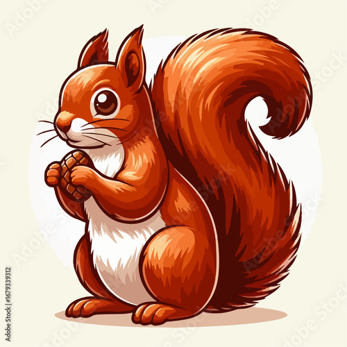 illustration vector of squirrel