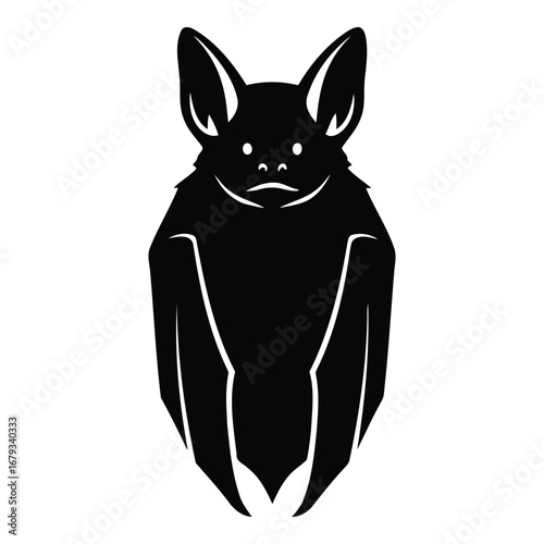 Vector art of black bat
