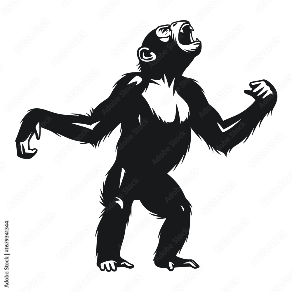 Fototapeta premium Vector art of gorilla illustration