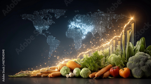 Rising Food Costs: A visually striking composition highlighting the global impact of food costs.