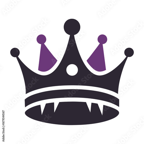 A design of a birthday hat shaped like a crown, an isolated graphic vector for royal and majestic celebrations.