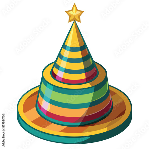 A design of a hat for a birthday honoree, an isolated graphic vector for celebrating special people.