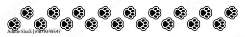 Animals paw prints. Animal feet set icon, vector icon illustration