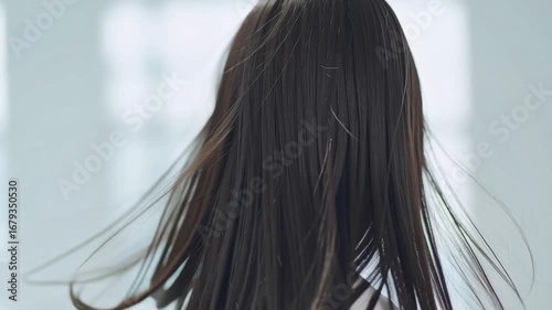 髪が美しい美女のポートレート