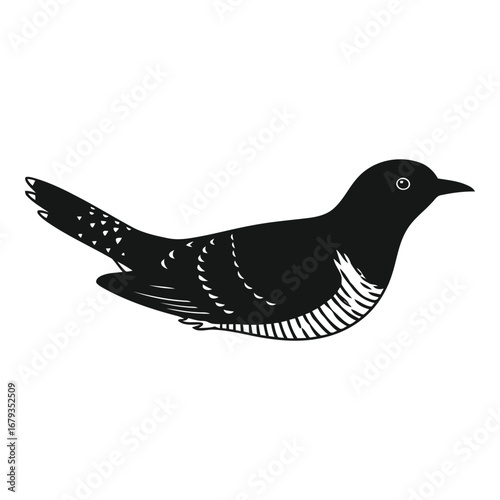 Vector art of black bird illustration