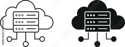 cloud server icon design template