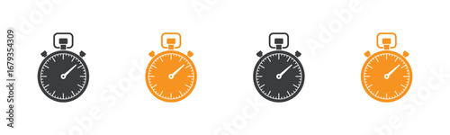 Clock icon set. Time icon vector. watch icon symbol,Modern stopwatch icons for time management and speed concepts,