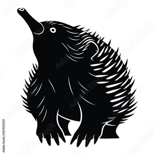 Vector art of echidna silhouette