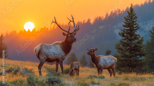 Deer Herd in the Heart of Yellowstone