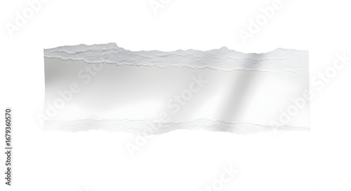 Wallpaper Mural A torn piece of paper with a white background and subtle shadow effects, suggesting a graphic element for design or content creation Torontodigital.ca