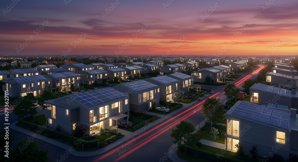 Fototapeta premium sunset over the city