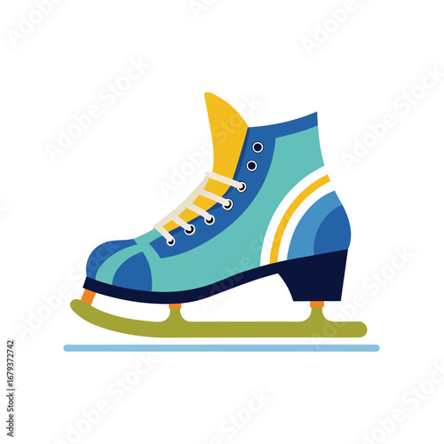 Ice skates clipart cartoon illustration drawing