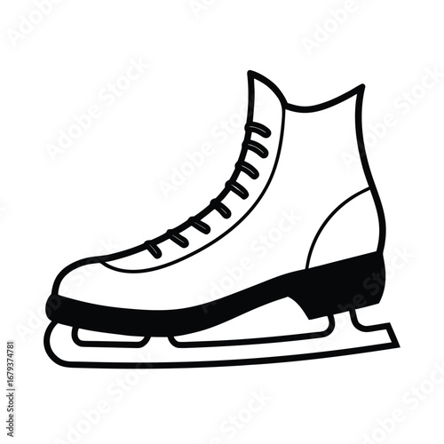 Ice skates clipart cartoon illustration drawing