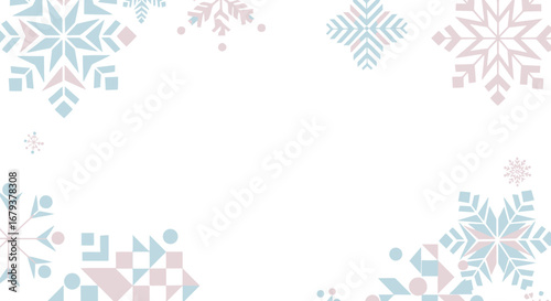 Wintery Snowflake Ornament Pattern Aesthetic Background Illustration For Seasonal Design