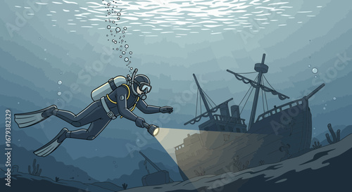 Underwater Explorer Illuminates Sunken Vessel Reveals Mysteries Of The Deep Ocean