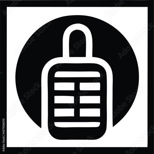 Simple lock icon security protection concept isolated symbol graphic element design