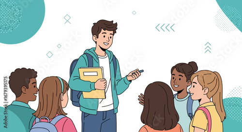 Students Attending Class And Engaging In Dialogue With Teacher For Educational Purposes