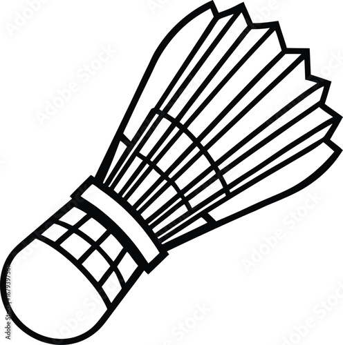Shuttlecock birdie isometric vector illustration