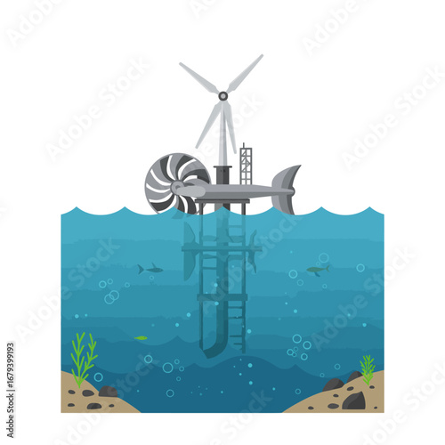 An Illustrated Guide to Ocean Wind and Tidal Power