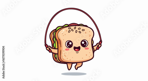 Cute Sandwich Jumping Rope.
