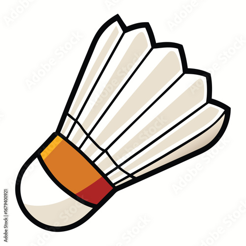 Shuttlecock birdie isometric vector illustration