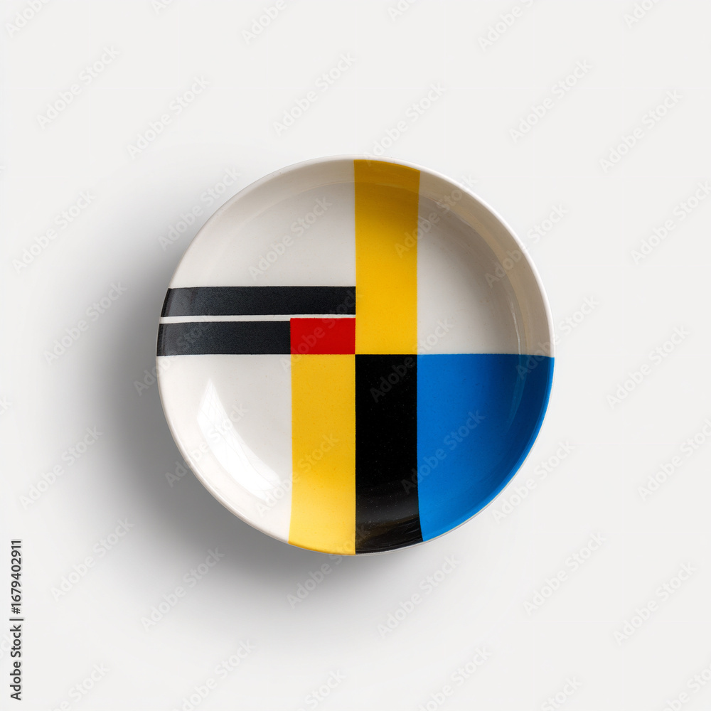 Fototapeta premium Create a Dynamic Flat style bao bun plate against a clean and crisp white background