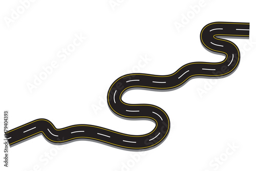 road icon vector set . curve road icon . eps 10