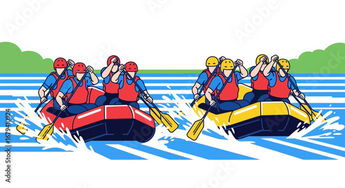 Rafting Adventures: Depicting Teamwork And Excitement On River Rapids Experiences