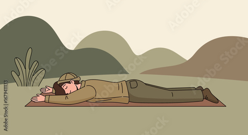 Peaceful Outdoors Scene Depicting Serene Moments and Nature's Embracement