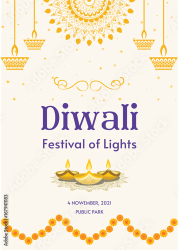Diwali Festival of Lights Promotion Poster