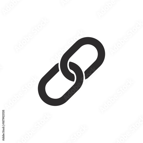 A chain link with a white background