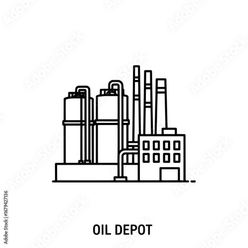 oil depot with transparent background