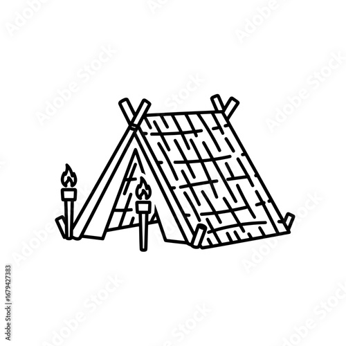 Tent with transparent background