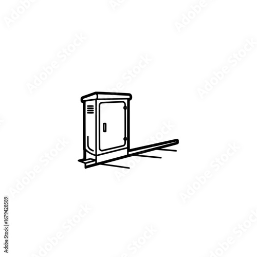 Electric cabin with transparent background