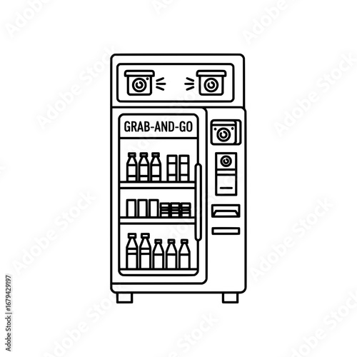 Vending machine with transparent background