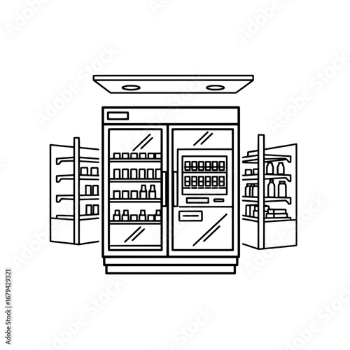 Miniature vending machine with transparent background