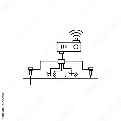 Smart irrigation system with transparent background