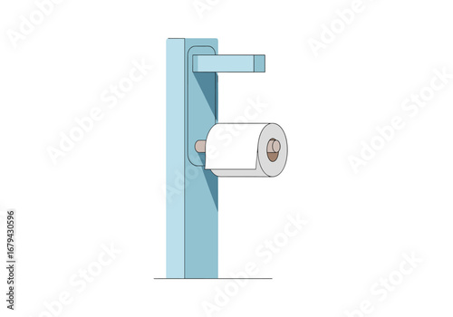 Modern and sleek freestanding paper towel holder for kitchen and bathroom convenience