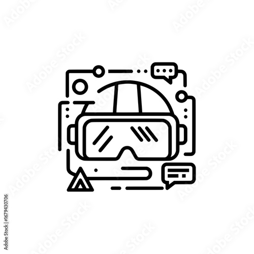 Safety helmet with goggles and communication devices with transparent background
