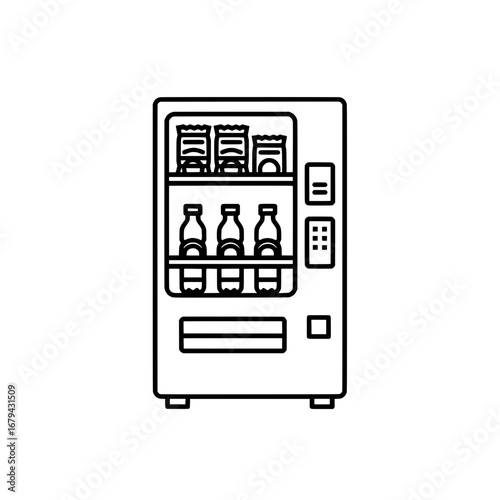 Vending machine with transparent background