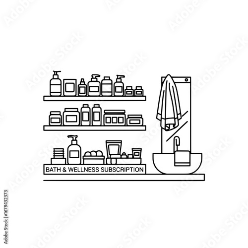 bath and wellness subscription with transparent background