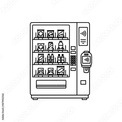 Vending machine with transparent background