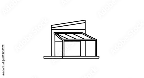 Minimalist bed with transparent background