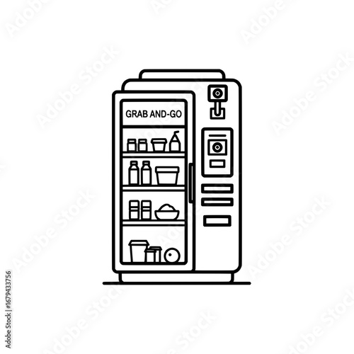 Vending machine with transparent background