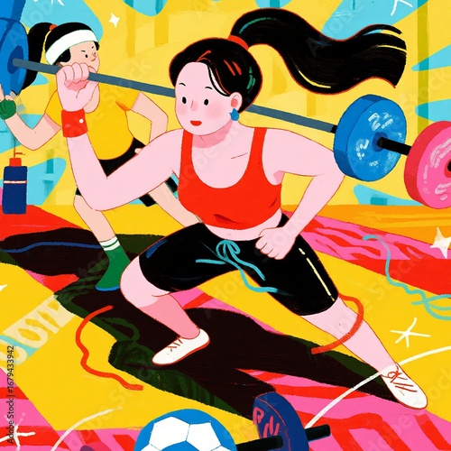 illustration of a man lifting a ball