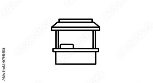 Food cart with transparent background